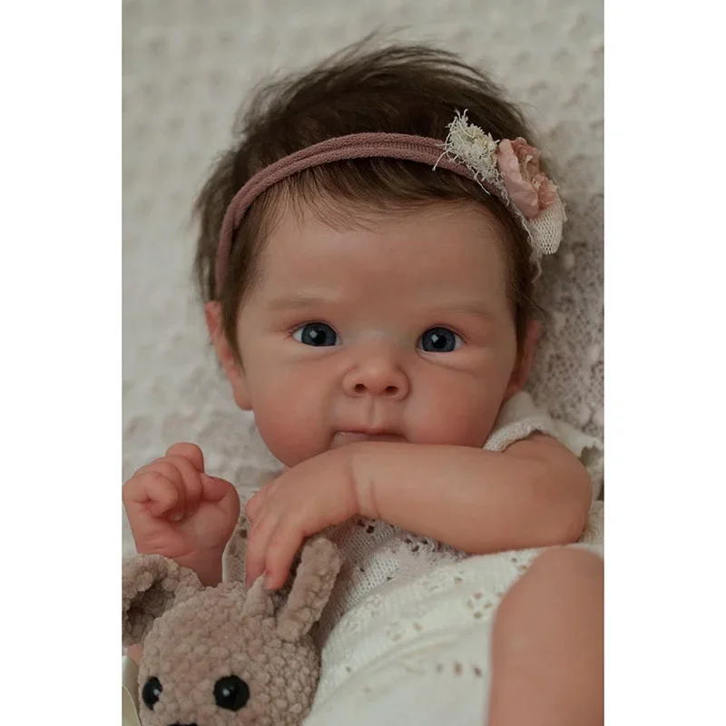 47CM Silicone Reborn Baby Doll Bettie Newborn Baby Girl Lifelike Multiple Layers Painting 3D Skin Hand Root Hair Mu?±eca Bebe