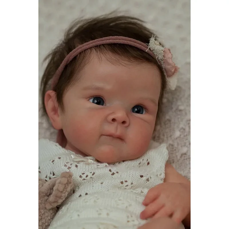 47CM Silicone Reborn Baby Doll Bettie Newborn Baby Girl Lifelike Multiple Layers Painting 3D Skin Hand Root Hair Mu?±eca Bebe