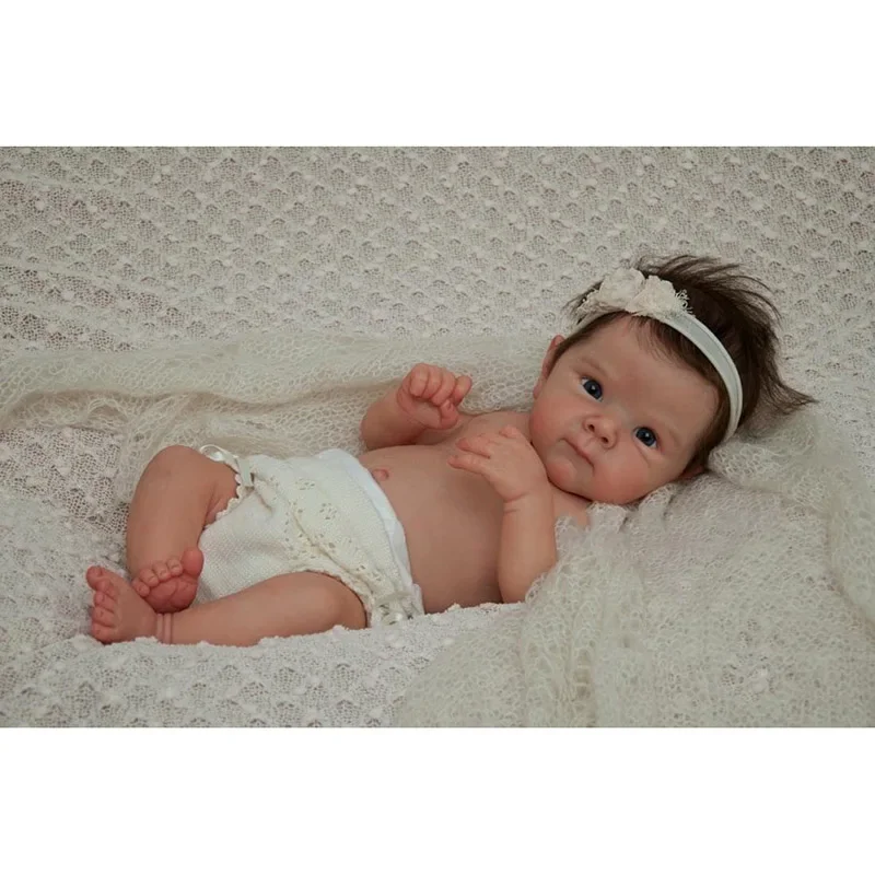 47CM Silicone Reborn Baby Doll Bettie Newborn Baby Girl Lifelike Multiple Layers Painting 3D Skin Hand Root Hair Mu?±eca Bebe