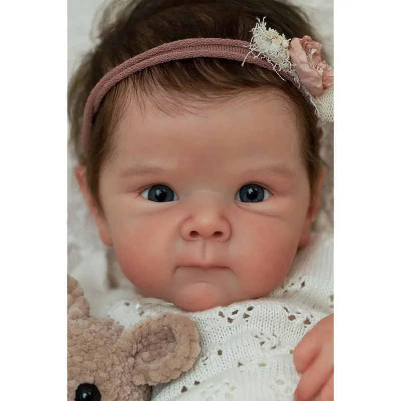 47CM Silicone Reborn Baby Doll Bettie Newborn Baby Girl Lifelike Multiple Layers Painting 3D Skin Hand Root Hair Mu?±eca Bebe