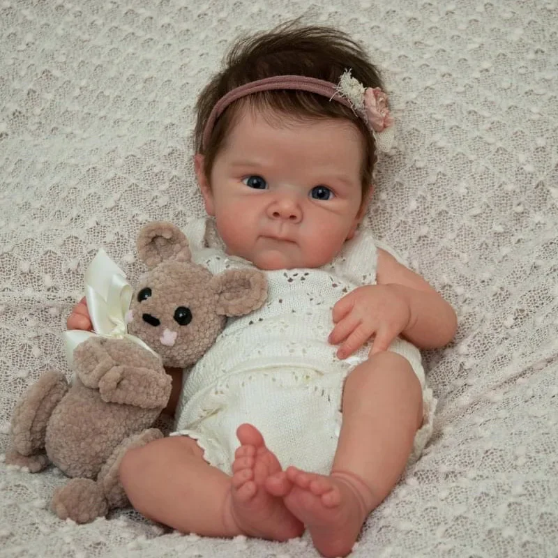 47CM Silicone Reborn Baby Doll Bettie Newborn Baby Girl Lifelike Multiple Layers Painting 3D Skin Hand Root Hair Mu?±eca Bebe