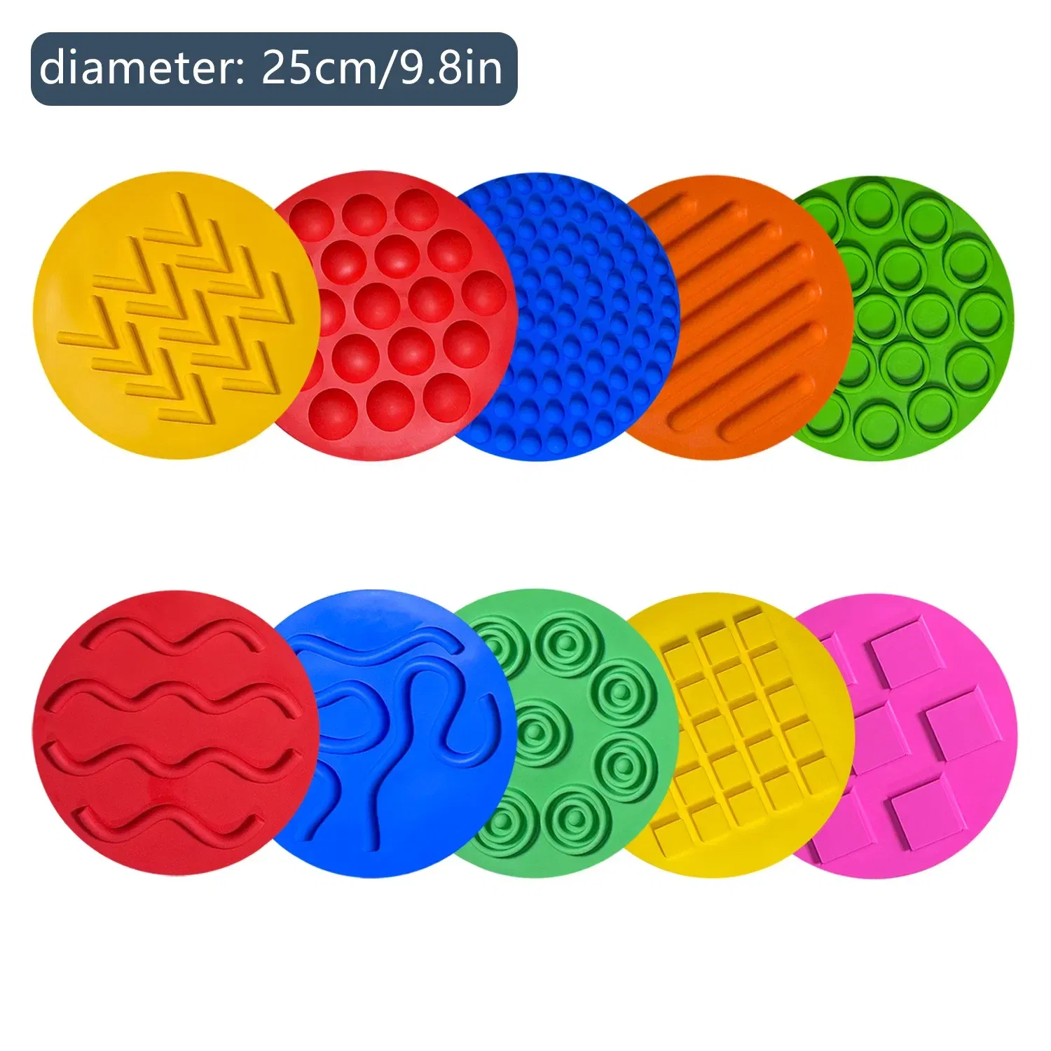 Color: PURPLE - Children's Tactile Sensory Training Mat Acupressure Pad Foot Massage Mat Children's Baby Acupressure Pad Toe Pressure Pad