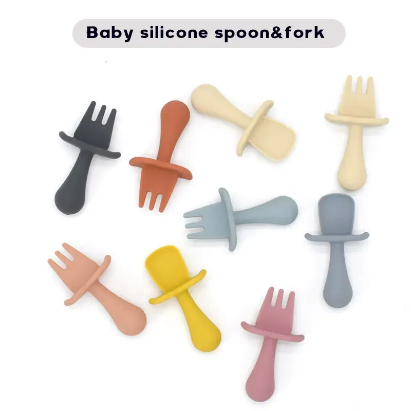 Color: green - 9Colors Baby Plate Set Food Grade Silicone Dishes BPA-Free Tableware Kids Feeding Bowls Kids Learning Dishes Tray Dropshiping