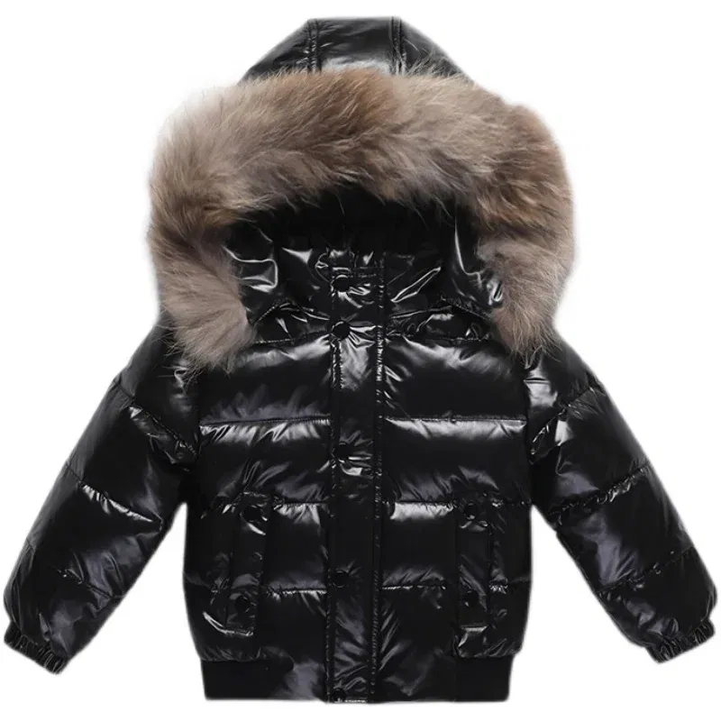 Color: Red, Kid Size: 5 - UNITIM 1-6 Years New Winter Toddler Boys Snowsuit Hooded Warm Collar Boys Winter Thicken Coat Outerwear Kids Boys 90% Duck Down