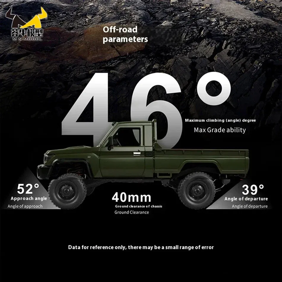 Color: plum - MN MODEL 1:12 4WD Retro RC Off-road Car All Terrain Vehicle Climbing Truck Rock Crawler Pickup Collection Model Toy for Adult