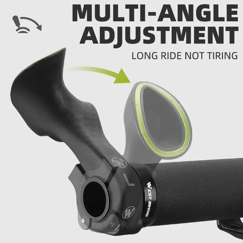 Color: WHITE, Ships From: CHINA - WEST BIKING MTB Bicycle Bar ends Ergonomic Design Mountain Bike Handlebar 22.2mm Nylon Inner Handle Bar Grips MTB Cover Handle