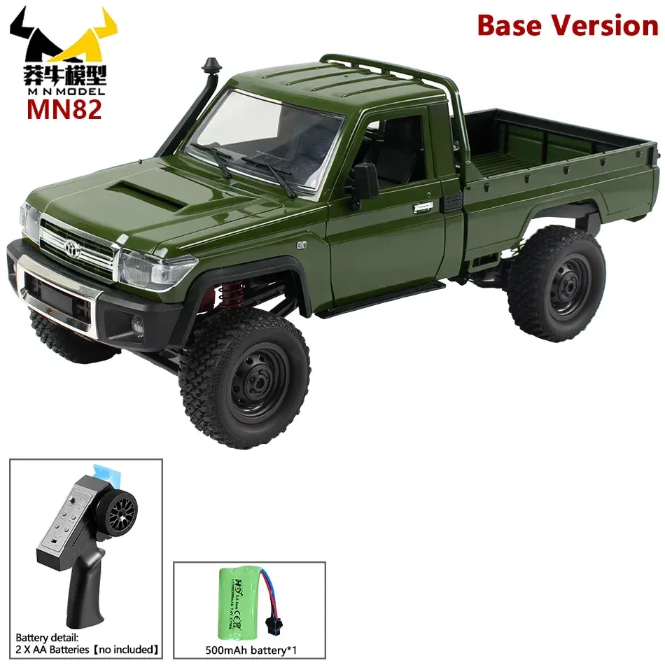 Color: WHITE - MN MODEL 1:12 4WD Retro RC Off-road Car All Terrain Vehicle Climbing Truck Rock Crawler Pickup Collection Model Toy for Adult