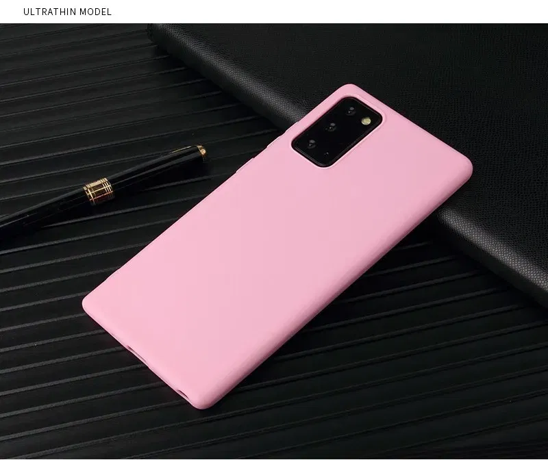 Color: black, Material: TPU - Matte Case For Samsung Galaxy A51 A71 S20 Ultra S10 Plus A01 A31 A81 A91 A10 A20 A30 A40 A50 A70 Solid Color Silicone Cover