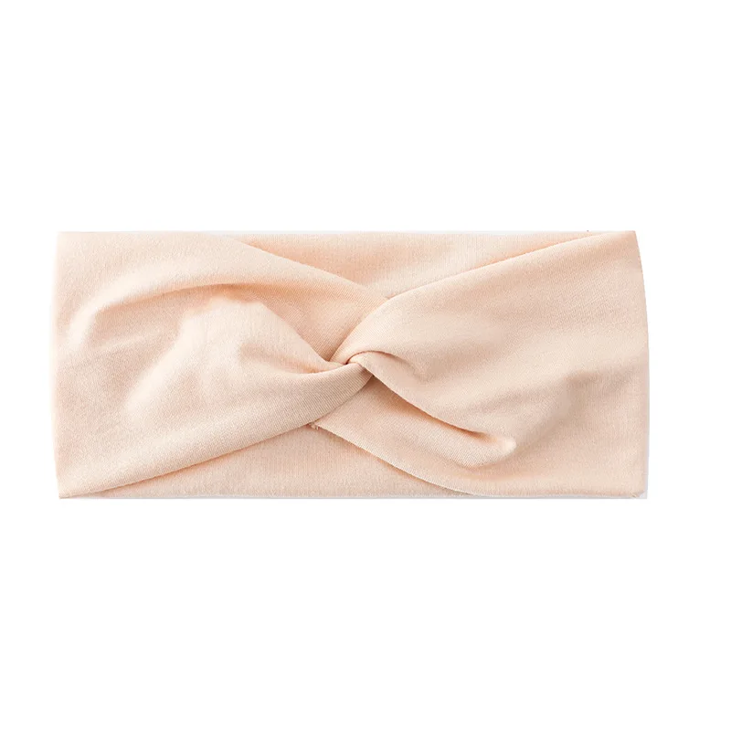 Color: Apricot, Ships From: CHINA - Pilates Elastic Hair Bands Yoga Headband Running Cycling Sweatband Turban Makeup Hair Hoop Makeup Headwrap Women