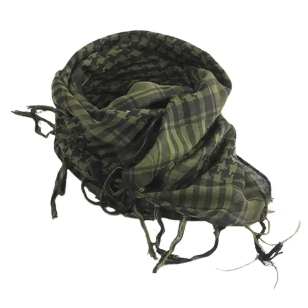 Color: transparent - Scarf Army with Tassel for Men Women Scarf Mask Scarf Unisex Lightweight Plaid Pattern Cotton Keffiyeh Scarf for Winter