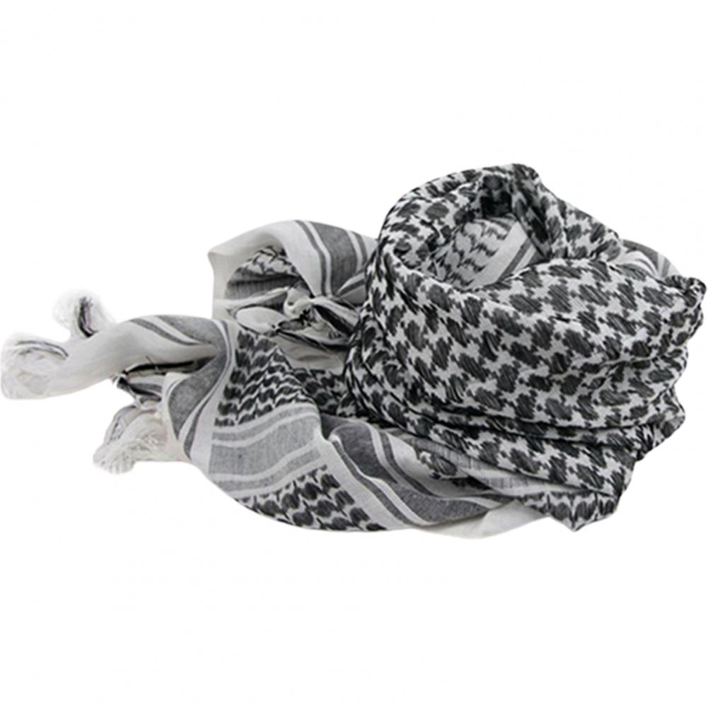 Color: transparent - Scarf Army with Tassel for Men Women Scarf Mask Scarf Unisex Lightweight Plaid Pattern Cotton Keffiyeh Scarf for Winter