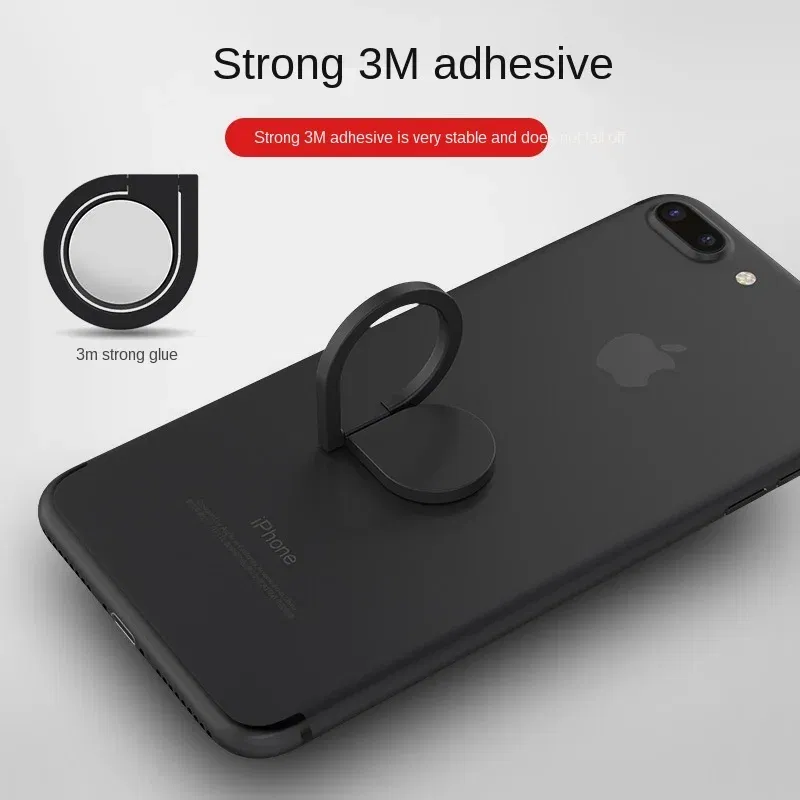 Color: black - Full Metal Mobile Phone Holder Ring Buckle Water Drop Ring Holder Lazy Desktop Stand Giveaway Gift Mobile Phone Buckle