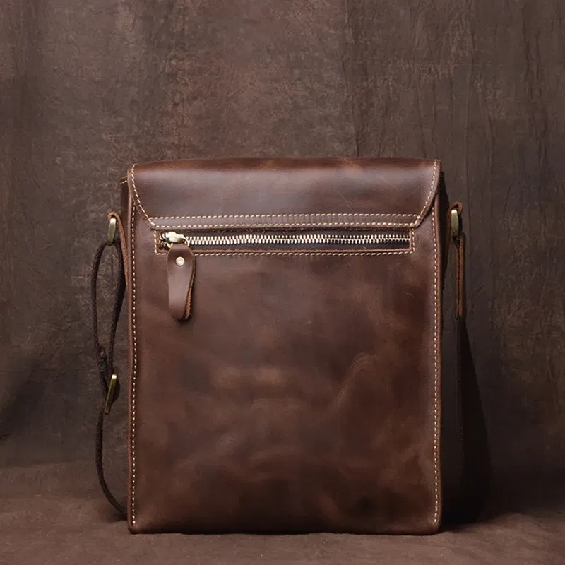 Handmade Leather Bag for Men Daily Casual Satchel Shoulder Bag Vintage Design Sling Bag High Quality Phone Bag Leathfocus