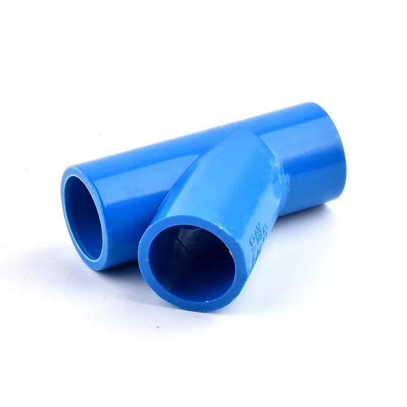 Color: WHITE, Diameter: 1'' - 1~10PCS I.D 20/25/32/40mm PVC Oblique Tee 45 Degree Connector Garden Irrigation Aquarium Fish Tank Watering Fittings Joint