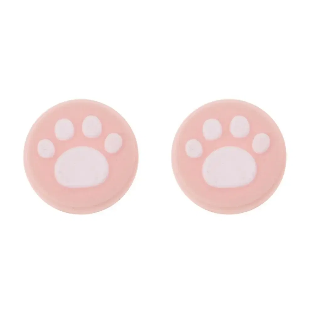 Color: Clear - 2pcs Cherry Pink Lemon For Nintendo Switch Lite OLED Analog Thumb Grip Nintend Swith Joy Con JoyCon Controller Joystick Cap Game