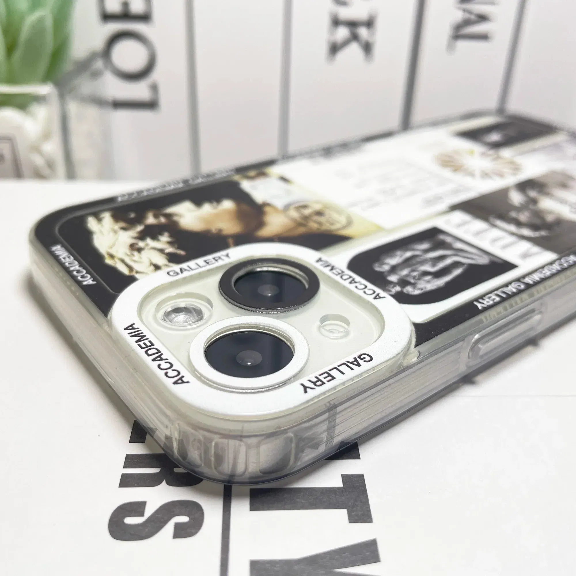 Color: Blue, Material: PU - Van Gogh David Museum Tickets Stickers Collage Art Phone Case For iPhone 14 13 12 11 Pro Max Mini XS X XR SE 7 8 Plus Soft Cover