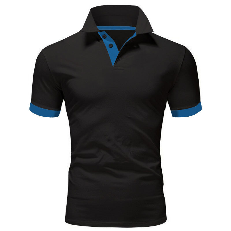 Color: army green, Size: L - Men's Short Sleeve Polo Shirts Casual Slim Fit Basic Designed Shirts Quick-drying Anti-wrinkle Tops