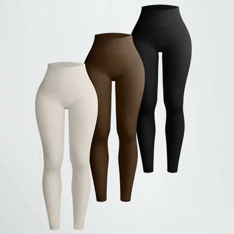 Color: Blue, Size: L - Autumn Sexy Gym Leggings Women High Waist Skinny Stretch Fitness Leggings Exercise Activewear Running Outdoors Fashion Thread