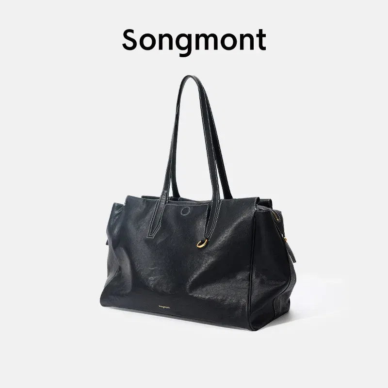 Color: Beige - Songmont Tracing Collection Briefcase, Full-Grain Leather Travel Laptop Bag for Work Commute