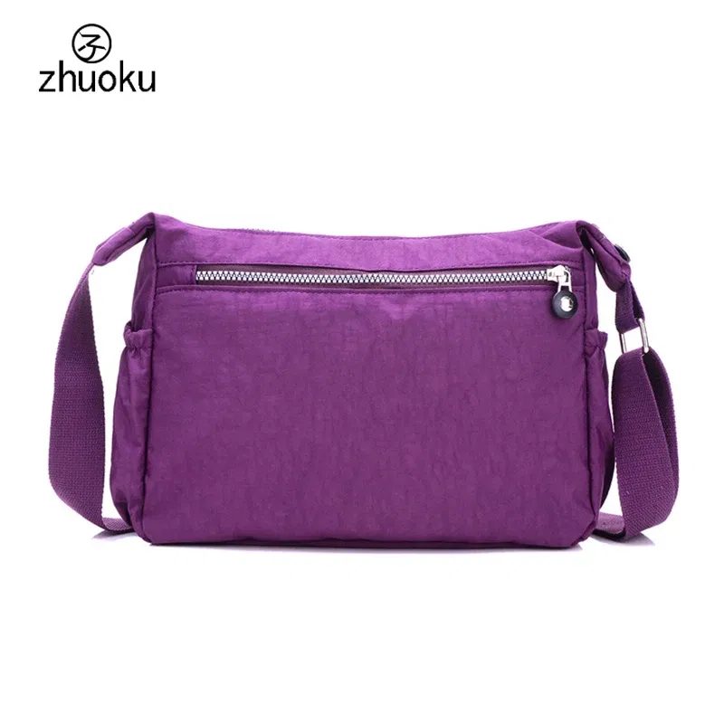 Color: Beige - Women Messenger Bags Mini Ladies Nylon Handbags Shoulder Bag For Women Tote Handbag Bolsas Feminina Crossbody Bags