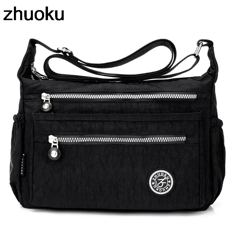 Color: Beige - Women Messenger Bags Mini Ladies Nylon Handbags Shoulder Bag For Women Tote Handbag Bolsas Feminina Crossbody Bags