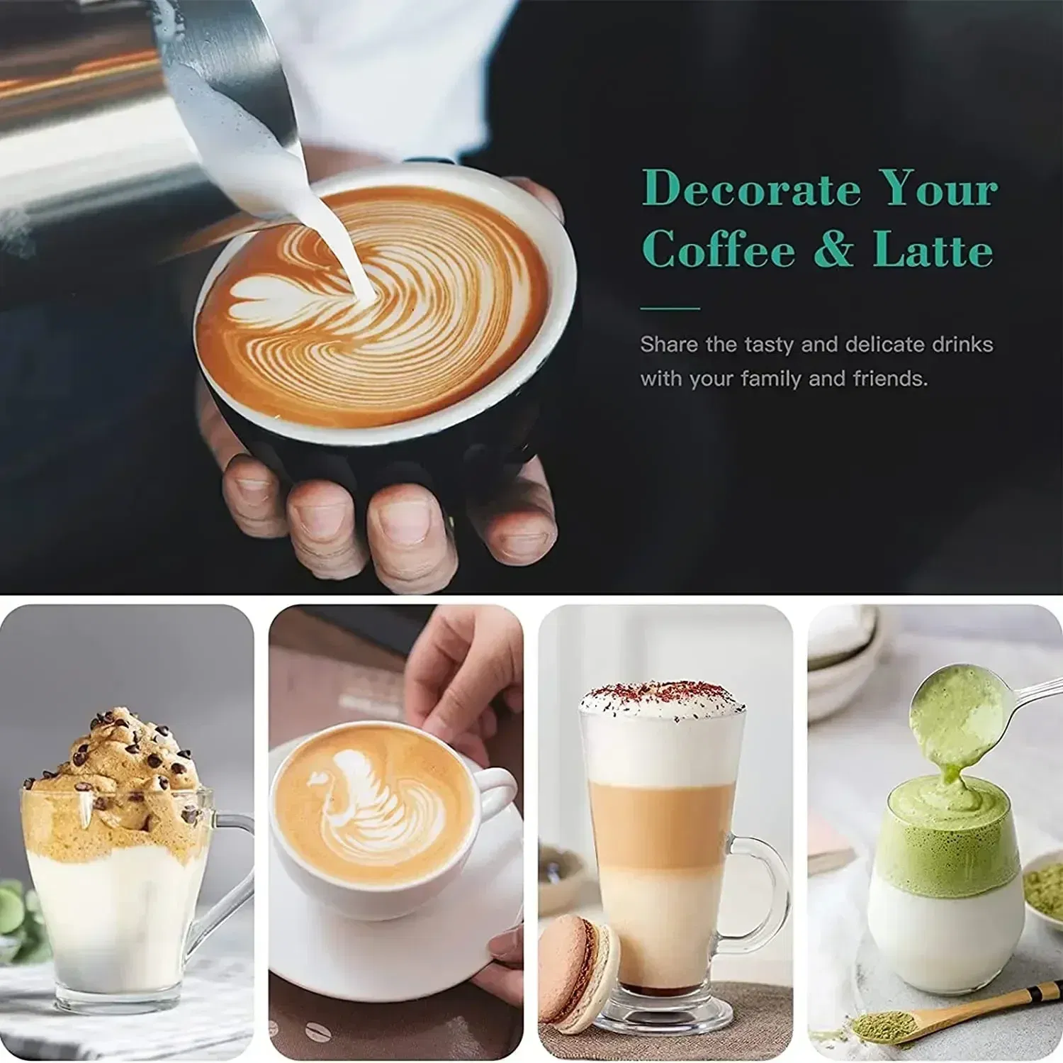 Color: Light Grey - 2 in 1 USB Rechargeable Electric Egg Beater Whisk Coffee Mixer Double Heads Milk Frothers  Baking Stirrer Kitchen Gadgets