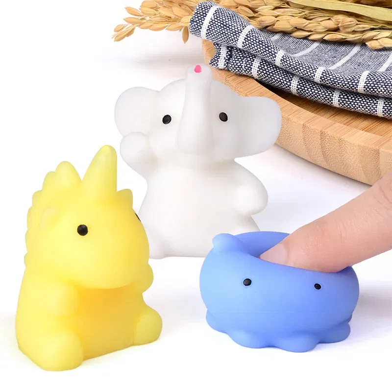 Color: Turquoise - 50-5PCS Kawaii Squishies Mochi Anima Squishy Toys For Kids Antistress Ball Squeeze Party Favors Stress Relief Toys For Birthday