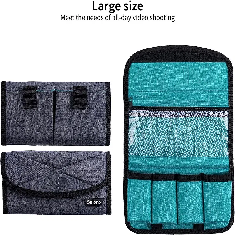 Color: WHITE - Selens Multifunction Waterproof DSLR Camera Battery Storage Pouch Camera Battery Tool Case Photography Accessories