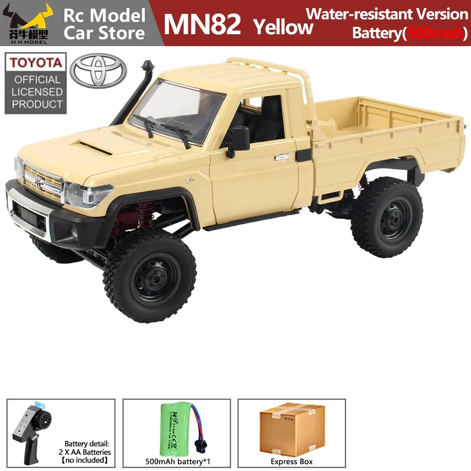 Color: Dark Khaki - MN MODEL 1/12 4X4 Remote Control Diving Off-road Car Retro LC79 Truck Climbing All Terrain Vehicle Rock Crawler Toy for Adult