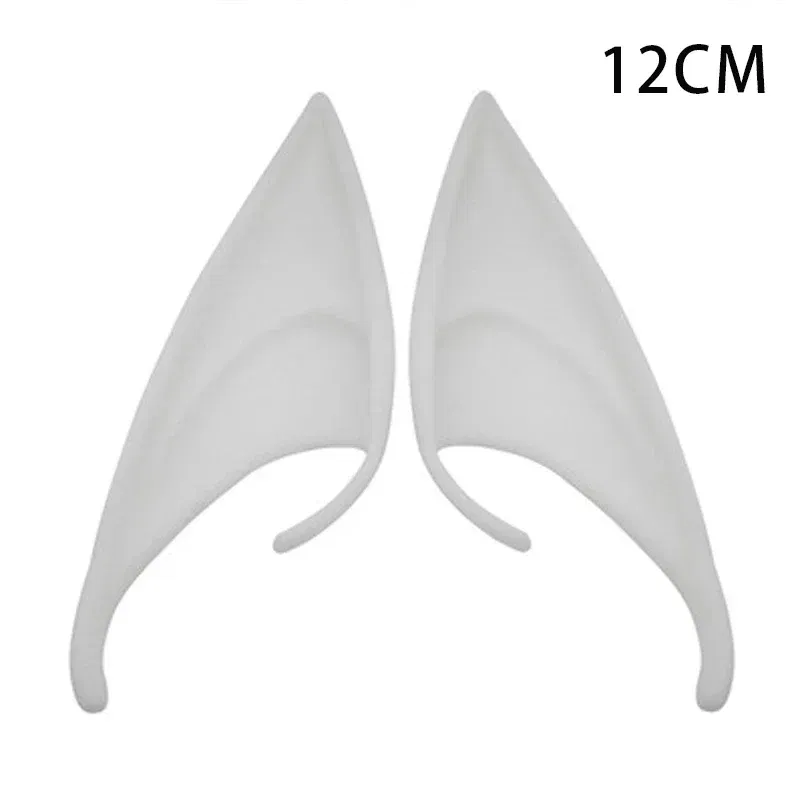 Color: DEEP BLUE - 1Pairs Cosplay Latex Fairy Angel Elf Ears Halloween Masquerade Party Costumes Halloween Party Decoration Supplies Photo Props