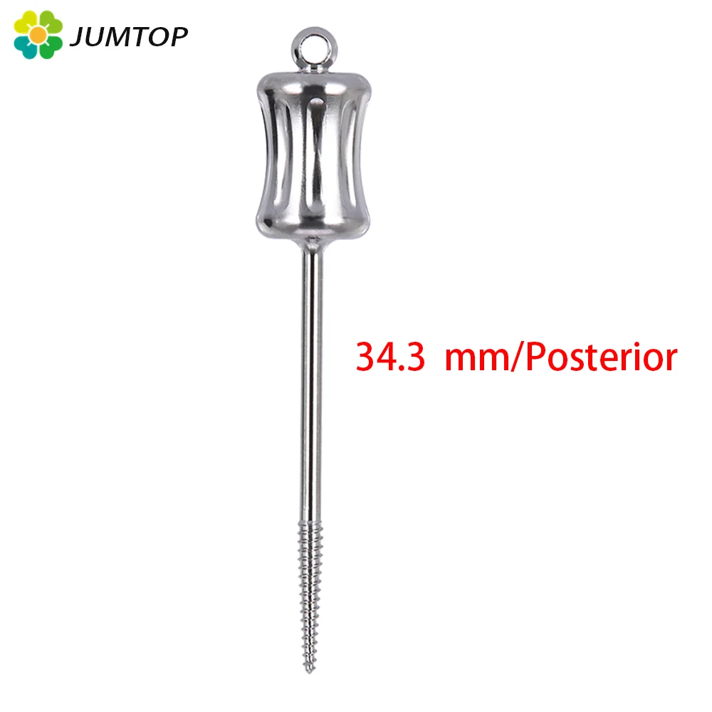 Color: Red - 1 PC Dental Broken Root Drill Remnant Extractor Apical Root Fragments Drill Stainless Steel Short 34.3mm Long 44.5mm Dentistry