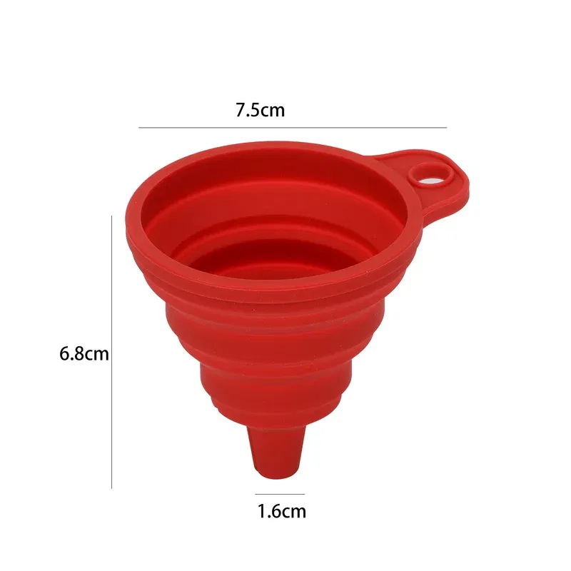 Color: black - Collapsible Silicone Car Engine Funnel for Porsche cayenne macan 911 panamera 997 996