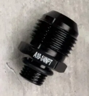 Color: Brown - Aluminum Straight Adapter Oil Cooler Fitting AN6 An10 To 1/2 3/8 1/4 Npt M10 M12 M14*1.5,an8 To M12*1.5 AN10-AN12