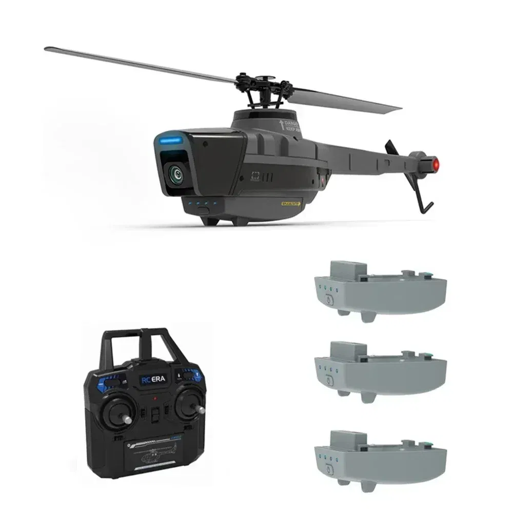 Color: WHITE - Black Hornet C128 RC Helicopter 4 Propellers 1080P Camera 6 Axis Electronic Gyroscope Air Pressure for Height Vs C186 RC Drone