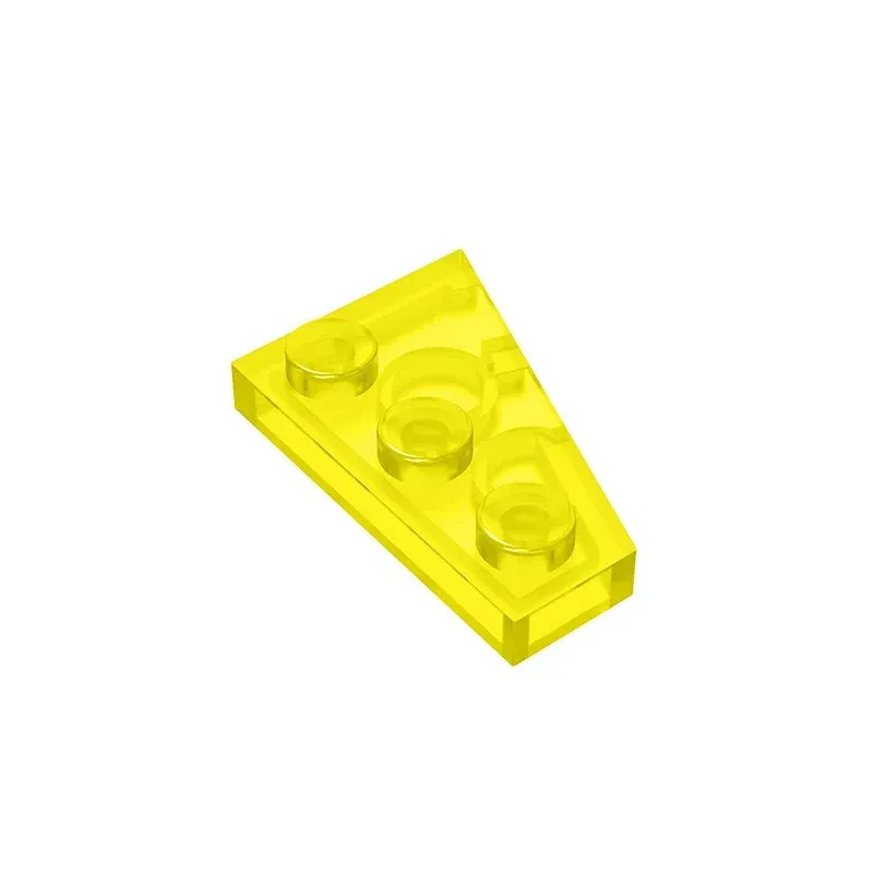 Color: Dark Red - Gobricks GDS-546 Wedge, Plate 3 x 2 Left  compatible with lego 43723 pieces of children's DIY Assemble Building Blocks