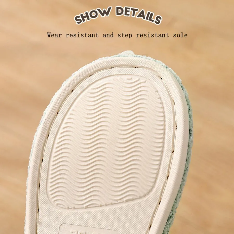 Color: Grass-Green, Shoe Size: 40-41 - 2024 New Women's Fashion Home Linen Couple Slippers Breathable Home Shoes Moisture Absorbing Anti slip Cotton Linen Slippers