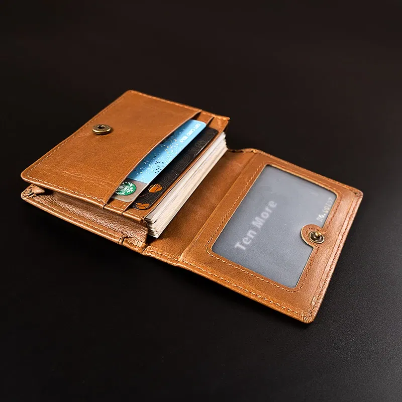 Color: Tan, Ships From: CHINA - Luxury Genuine Leather Cowhide Card Holder RFID Blocking Purse Men and Women Credit Card Wallet Slim Business ID VIP Cards Bags