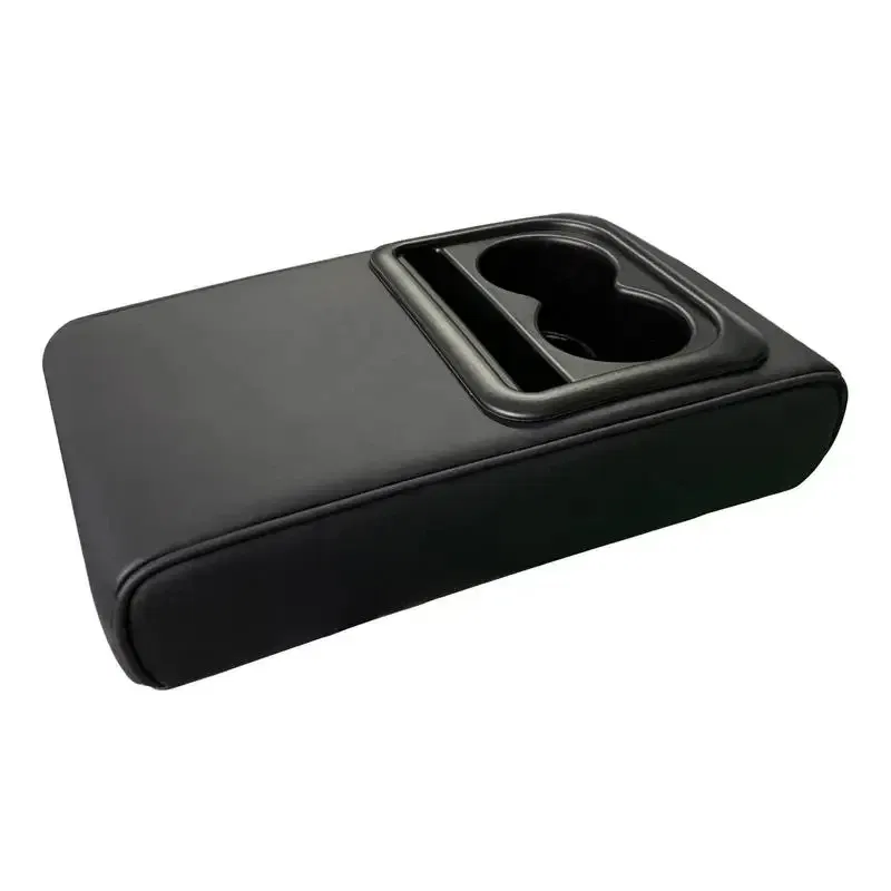 Color Name: black, Ships From: CHINA - Car Armrest Cushion With Cup Holder Universal Storage Support Central Armrest With Elbow Pocket Cotton Memory Wear-Resistant