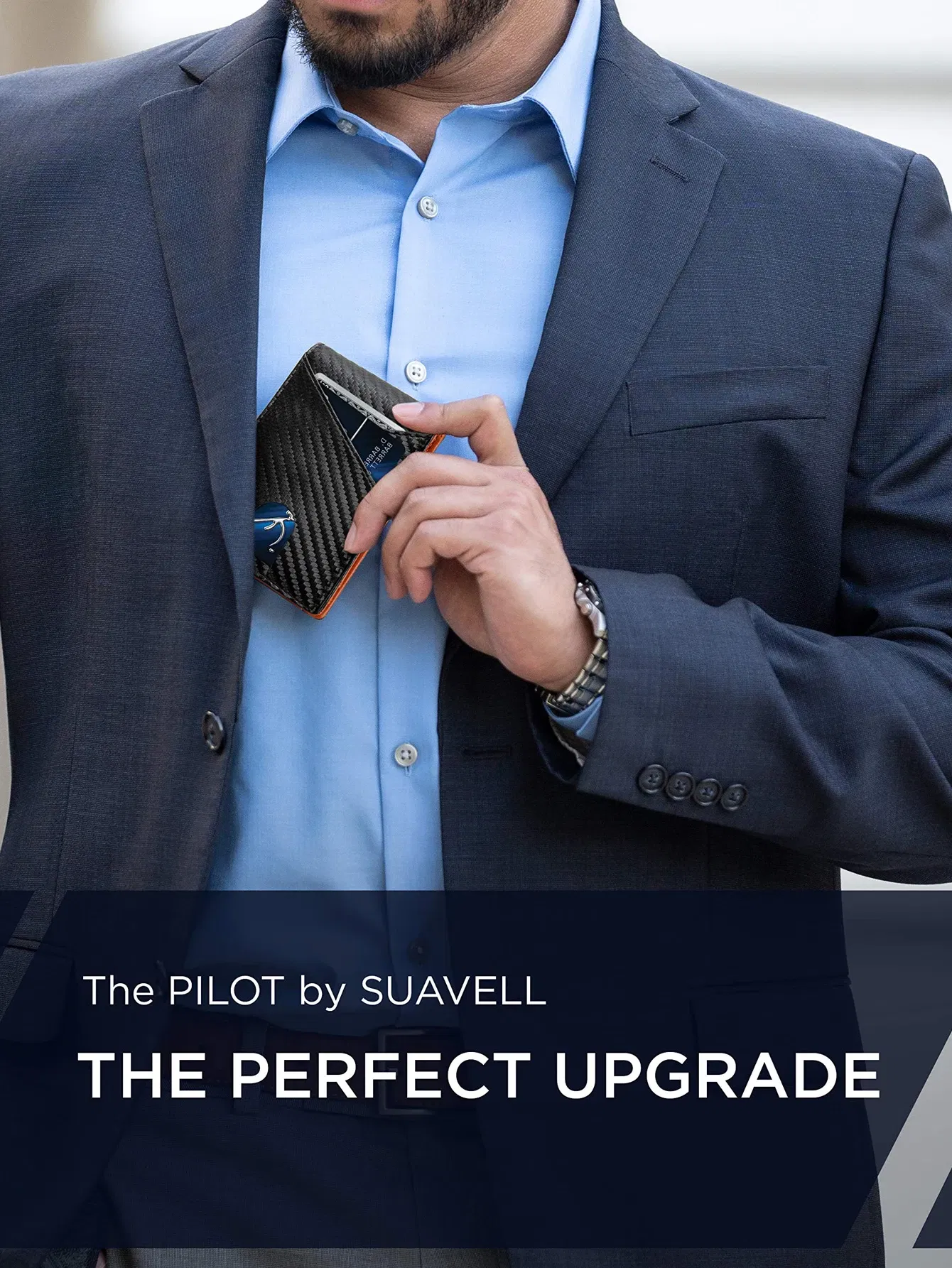 Color: Red - RFID Carbon Fiber Ultra-thin Trifold Wallet Simple Front Pocket Design Wallet Multi-function Portable 8 Card Slots Men's Wallet