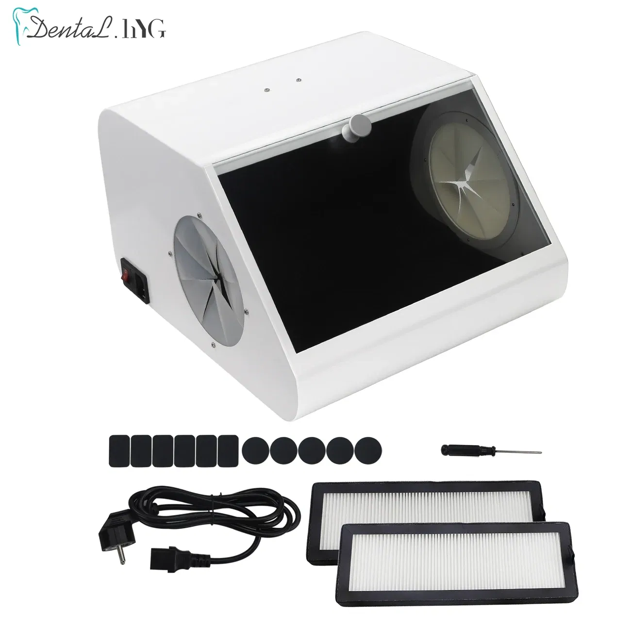 Color: GRAY - Dental Dust Collector Grinding Polishing Sandblasting Dust Box Lab Dental Equipment Sandblaster Dentist Tools