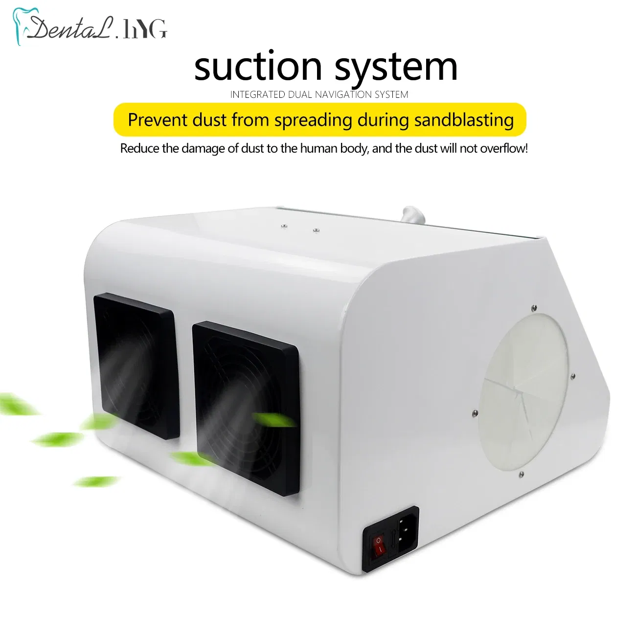 Color: GRAY - Dental Dust Collector Grinding Polishing Sandblasting Dust Box Lab Dental Equipment Sandblaster Dentist Tools