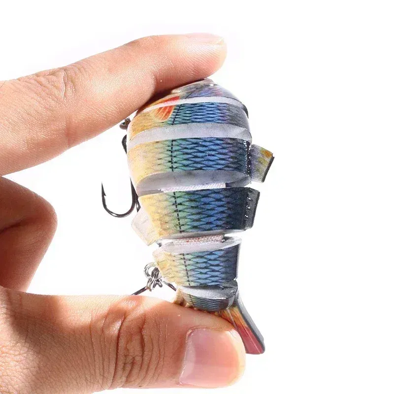 Color: Yellow, Size: 150mm - 6 Segment Multi Jointed Fishing Lure Sinking 10cm/17.5g Swimbait Artificial Wobblers Crankbait Hard Bait Pesca Tackle 5/3/1Pcs