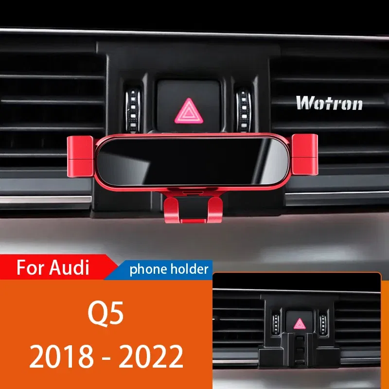 Color Name: PURPLE - Car Phone Holder Mobile Mount Stand For Audi Q5 8R FY 2010-2023  Adjustable GPS Special Navigation Bracket Accessories