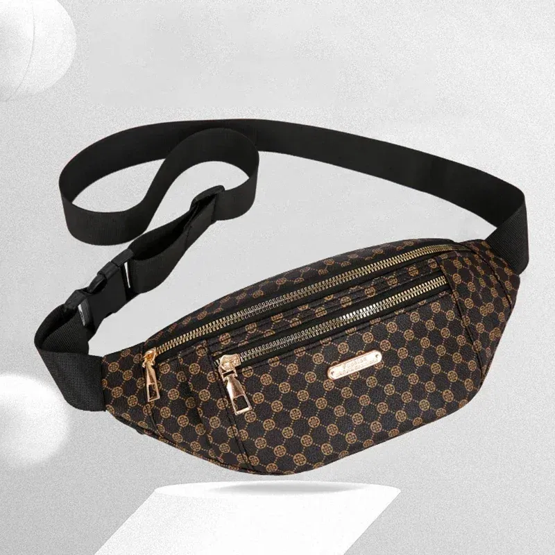 Color: GRAY - VC Men's Fanny Pack Lightweight Sports Cycling Waist Bag Classics Small Shoulder Bags for Man Belt Pouch Phone Chest Bags Male