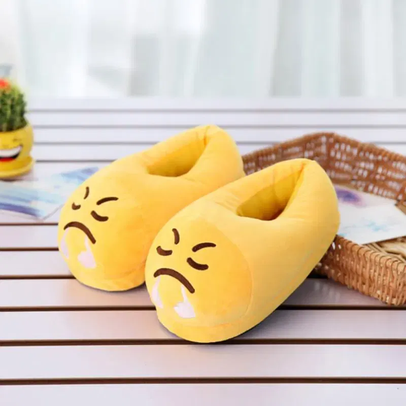 Color: black, Shoe Size: 43 - Indoor Slippers Warm Winter Home Fluffy New Fashion Men Women Bread Demon Soft Plush Shoes Unisex Cute Funny Christmas Gift