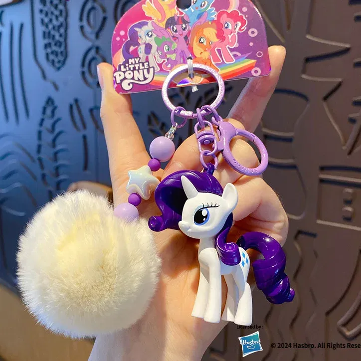 Color: Blue, Ships From: CHINA - Cartoon My Little Pony Toy Keychain Twilight Sparkle Pinkamena Diane Pie Fluttershy Rarity Rainbow Dash Key Buckle Keyring Gift