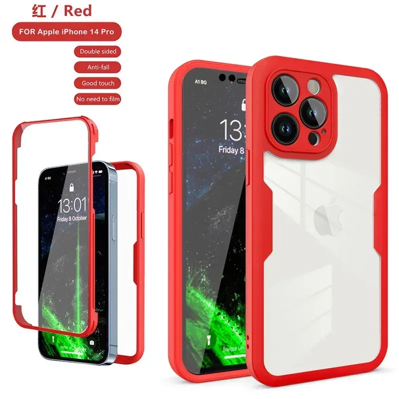 Color: Brown, Compatible-Phone Models: For iPhone 15 Plus, Ships From: CN - Clear 360 Full Wrap Phone Case For iPhone 17 Pro Max 16 15 14 13 12 11 SE2/SE3 Xr Xs 8 Plus Film With Lens Protection Back Cover