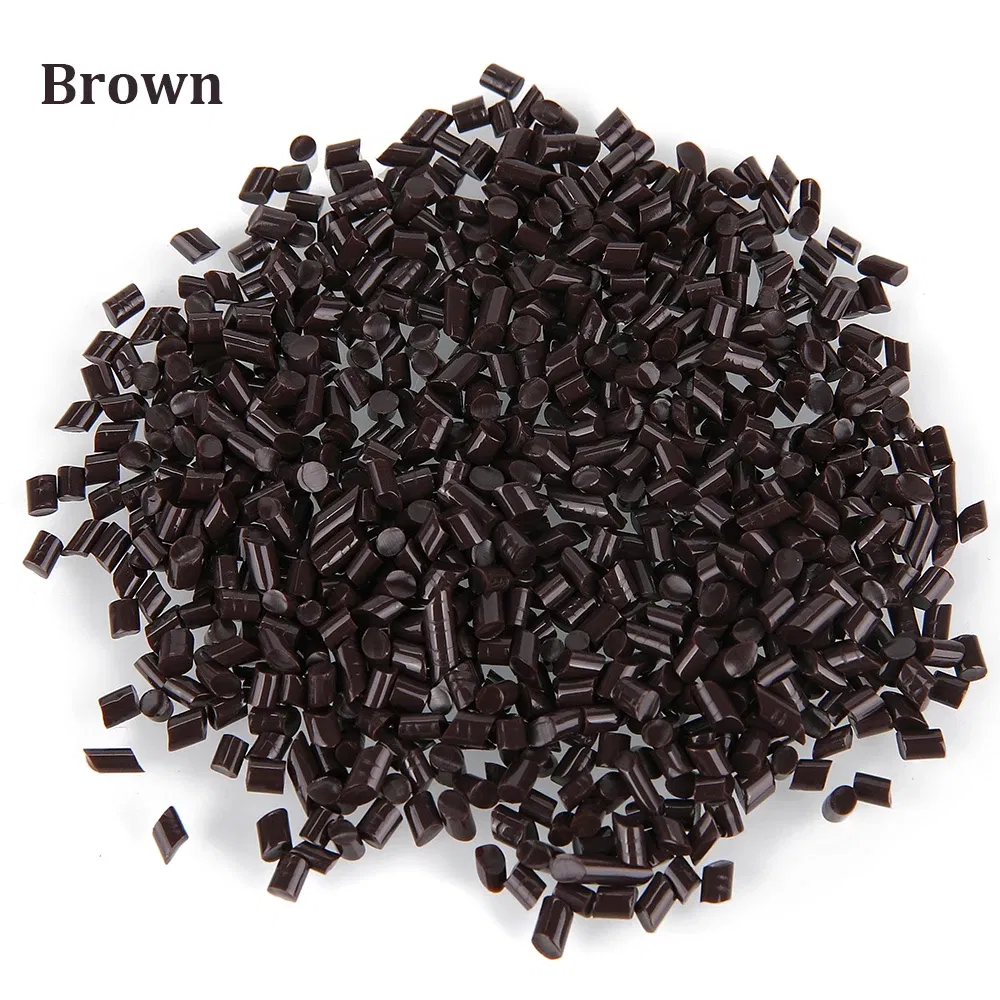 Color: Medium Brown - Hot Sale 100% Italian Keratin Glue for Hair Extension 500g Italy Keratin Glue Beads Black Color Italian Keratin Glue in Grain