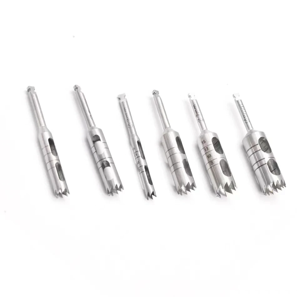 Color: black - 1pcs Dental Implant Drills Kit Implant Long Trephine Bur Drills Surgical Instruments Dental Tools