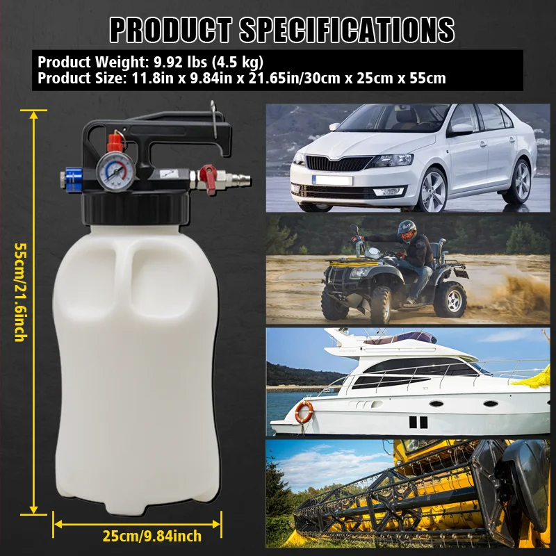 Color: Yellow, Ships From: CN - Pneumatic Transmission Oil Refilling Tool Oil Refill Filling ATF Adapters 10L /6LDispenser Pump Kit Fluid Extractor Adaptor 15Pc